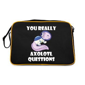 Astronaute Axolotl Drôle de galaxie-Système solaire-Ra - Sac Retro - noir/or - Dos