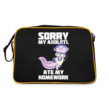 Axolotl Astronaut Homework Funny Space S - Sac Retro - noir/or - Dos
