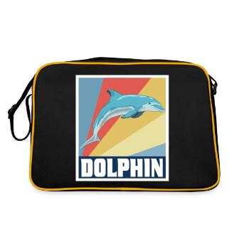 Dauphin Baleine Dauphins Monde sous-marin Monde maritime - Sac Retro - noir/or - Dos