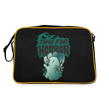 Horror Scary Ghost Halloween Party Abend - Retro Tasche - Schwarz/Gold - Hinten