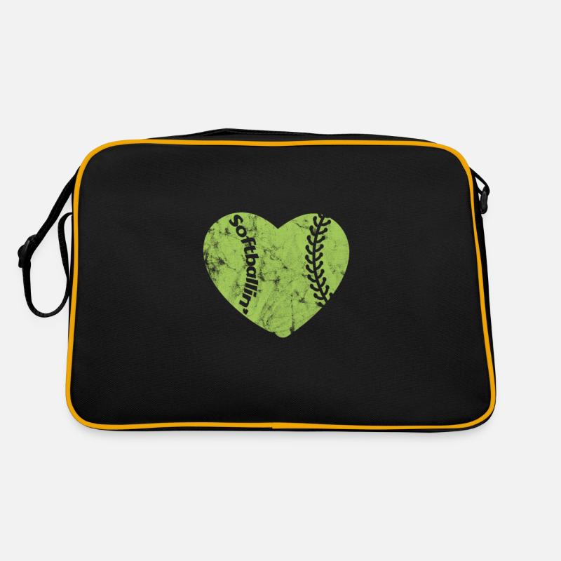 Softball - Retro Tasche - Schwarz/Gold
