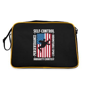 Taekwondo Tae Kwon Do Martial Arts Gift - Retro Bag - black/gold - Back