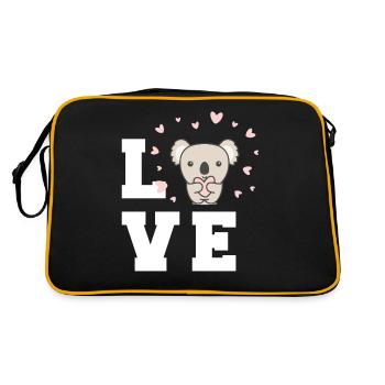 Koala Love Animal Welfare Bamboo Cute Koalas - Retro Bag - black/gold - Back
