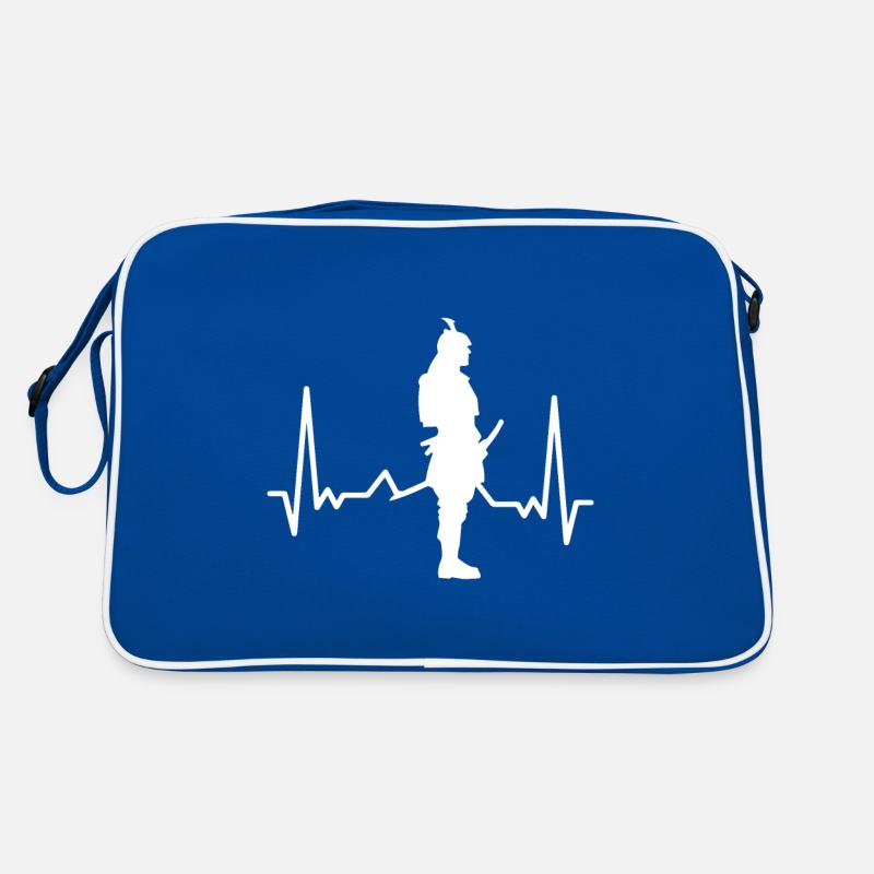 Samurai Heartbeat Japan Warrior Ninja Retro Bag