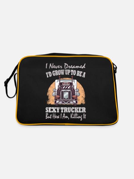 I never dreamed that I would be a sexy trucker - Retro Bag - black/gold - Back