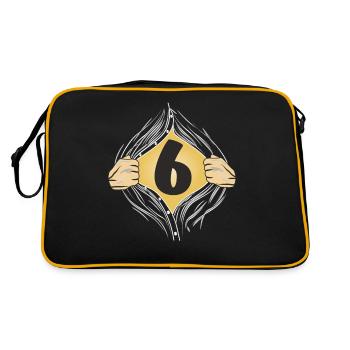 6 HEMD AUFZIEHEN - Retro Tasche - Schwarz/Gold - Hinten