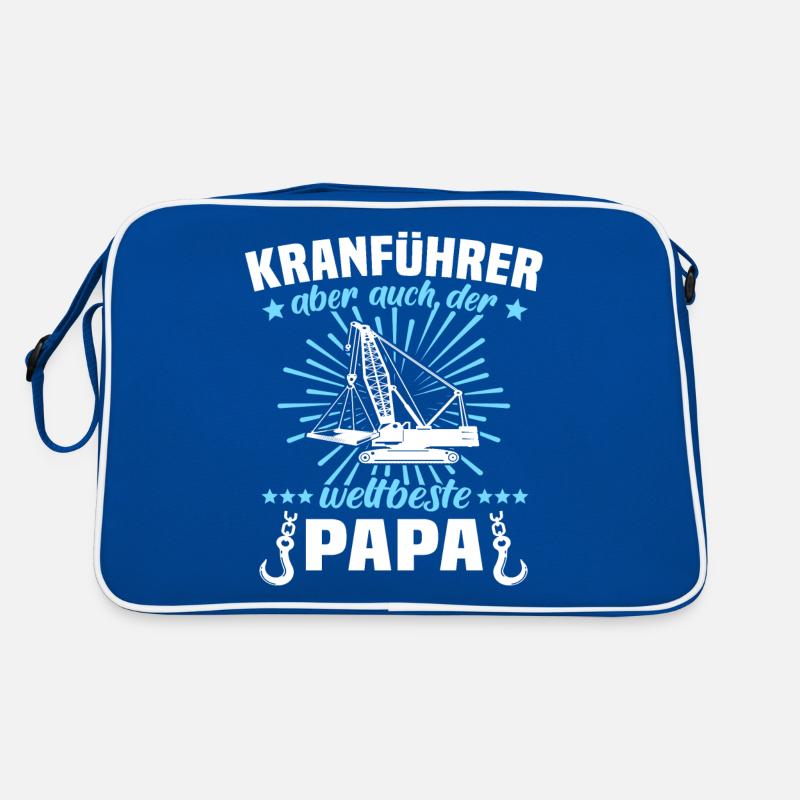Kranführer Papa Kranfahrer Vater Retro Tasche