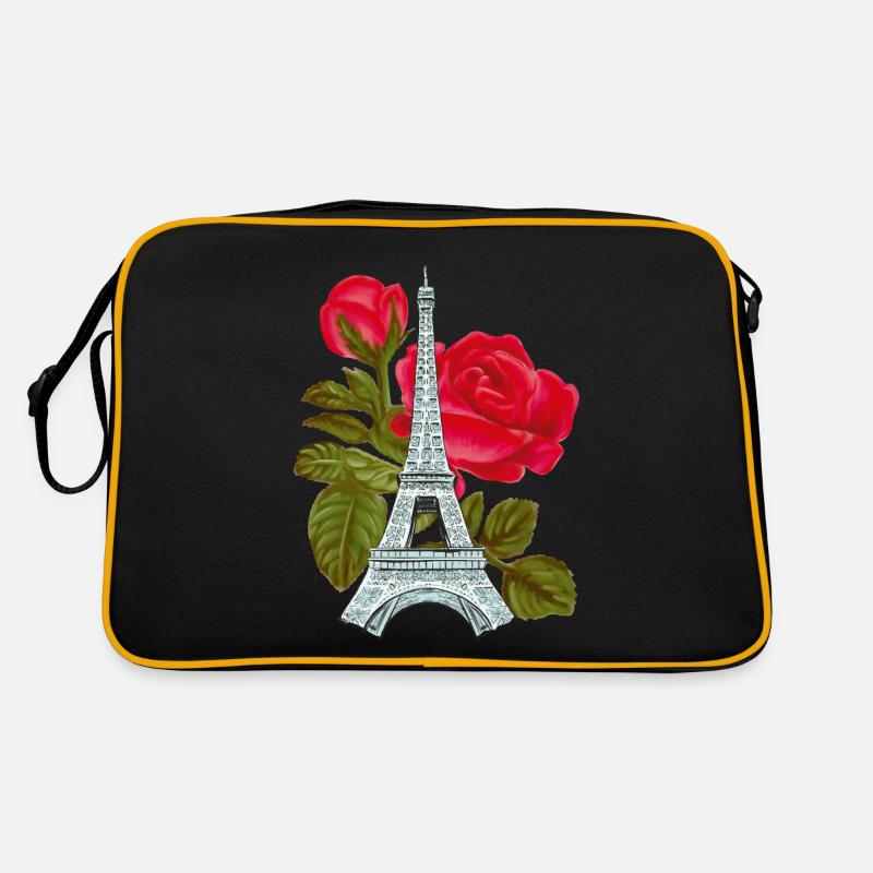 Tour Eiffel avec Rose Love Paris Roses Français Sac Retro