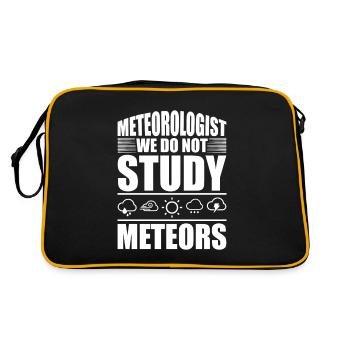 Meteorologist saying gift meteorology - Retro Bag - black/gold - Back
