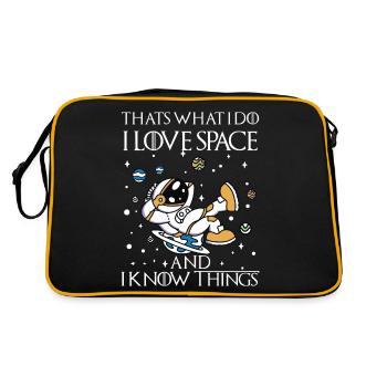 Space Planets Solar System Galaxy Milky Way - Retro Bag - black/gold - Back