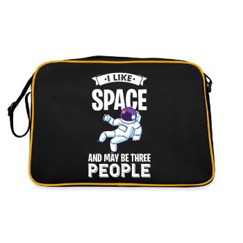 Space Astronaut Planets Solar System Galaxy M - Retro Bag - black/gold - Back
