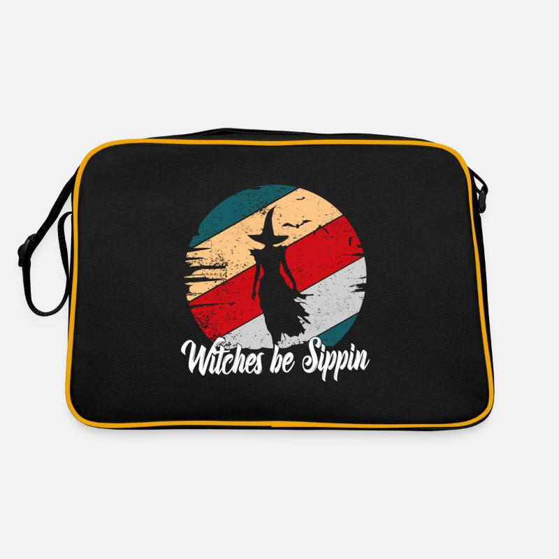 Witches Be Sippin Witch Squad Wine Glass Halloween Retro Tasche
