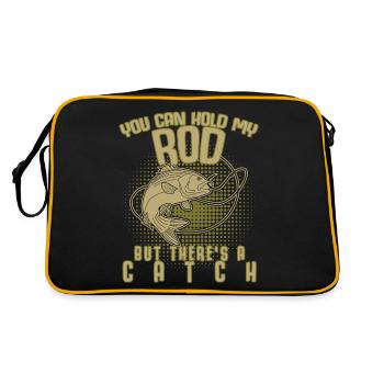 Pêcheur Angel Fischer Pêche au poisson - Sac Retro - noir/or - Dos