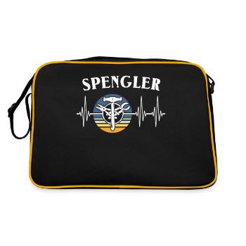 Spengler EKG Bauspengler - Retro Tasche - Schwarz/Gold - Hinten