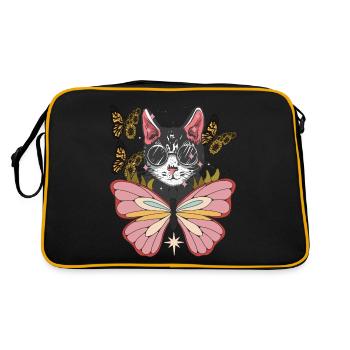 Chat avec lunettes de soleil Butterfly Sunflower L - Sac Retro - noir/or - Dos
