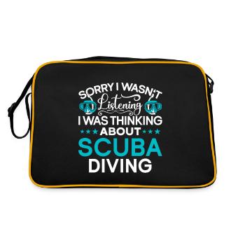 Scuba Diving Gift Underwater Scuba Diver - Retro Bag - black/gold - Back