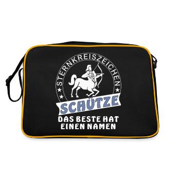 SCHÜTZE - Retro Tasche - Schwarz/Gold - Hinten