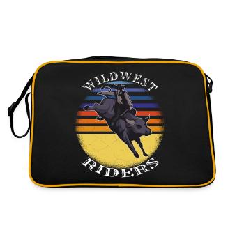 WILDWEST RIDERS - Retro Tasche - Schwarz/Gold - Hinten