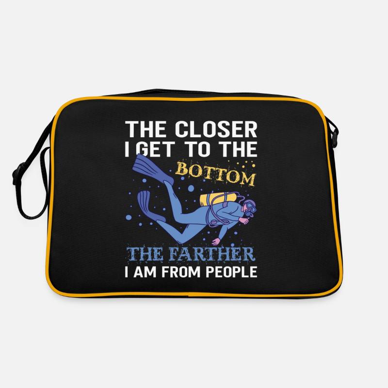 Scuba Diving Gift Underwater Scuba Diver Retro Bag