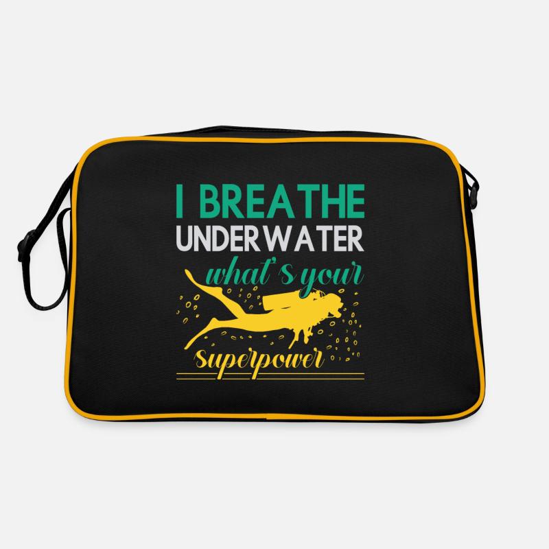 Scuba Diving Gift Underwater Scuba Diver Retro Bag
