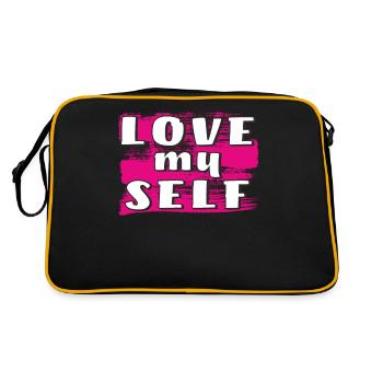 LOVE MY SELF - Retro Bag - black/gold - Back