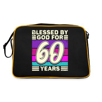 60 Anniversaire Femmes Cadeau Mère Grand-mère - Sac Retro - noir/or - Dos