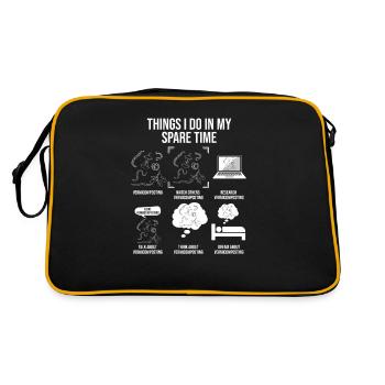 Ce que je fais pendant mon temps libre Vermiculture - Sac Retro - noir/or - Dos