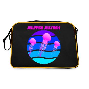 Méduses plongée aquatique vie marine animaux marins - Sac Retro - noir/or - Dos