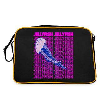 Ocean jellyfish that underwater marine fish - Retro Bag - black/gold - Back