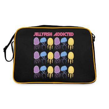 Jellyfish Addicted Cute Fish Sea Ocean Life Under Wa - Retro Bag - black/gold - Back