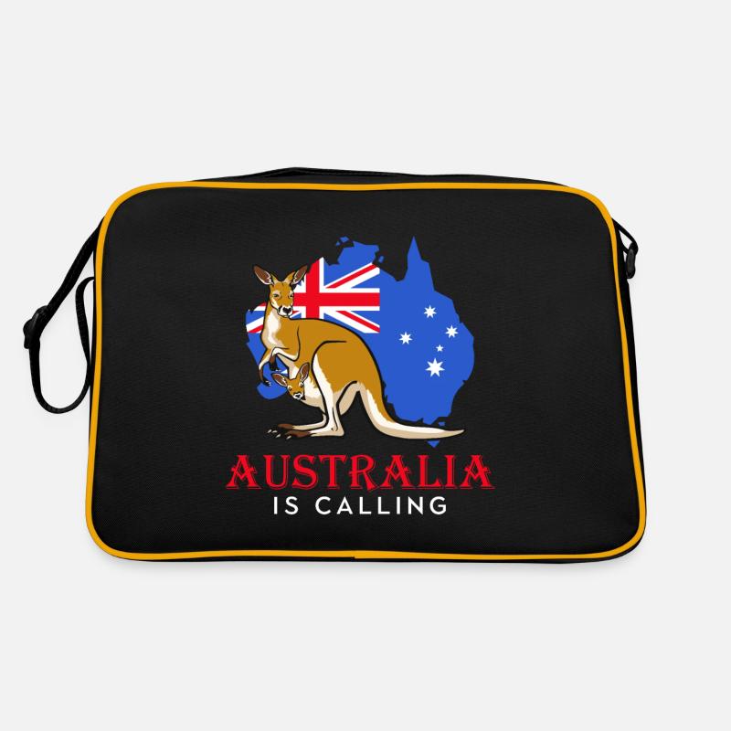 Australien ruft niedliche Känguru-Outback-Kängurus Retro Tasche
