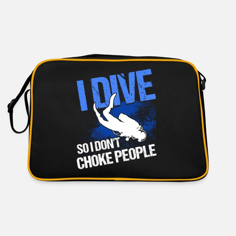 Scuba Diving Gift Underwater Scuba Diver Retro Bag