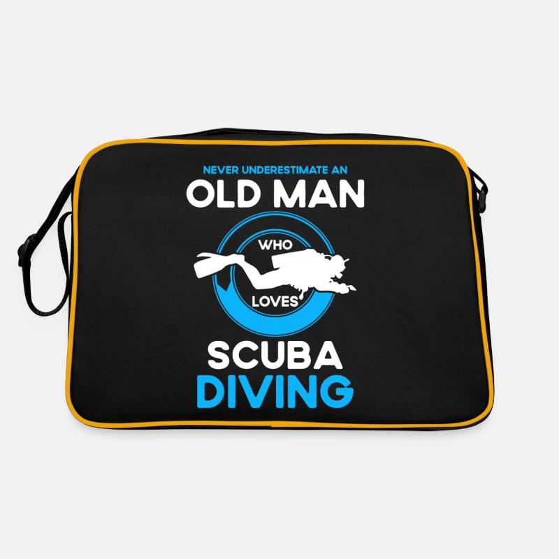 Scuba Diving Gift Underwater Scuba Diver Retro Bag