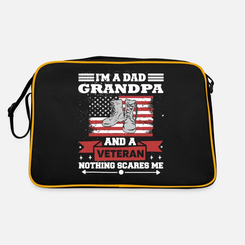 Ich Bin Ein Vater Opa Und Ein Veteran Retro Tasche