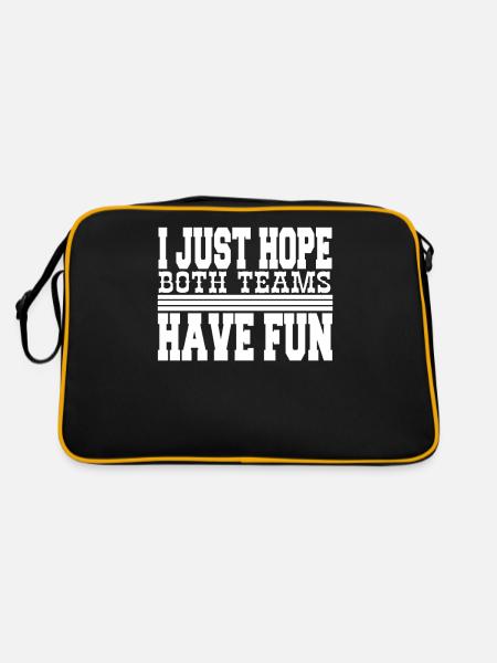 I just hope both teams have fun - Retro Bag - black/gold - Back
