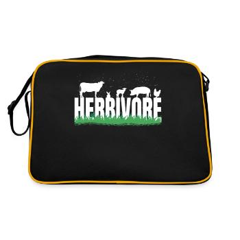 Herbivores Herbe Animaux de la ferme Végétarien - Sac Retro - noir/or - Dos