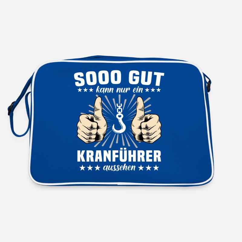 Kranfahrer Kranführer Kran Retro Tasche