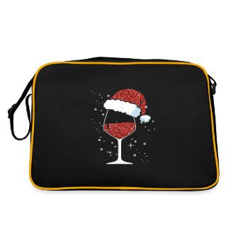 Wine Lovers Noël Chapeau de Noël Tenue Noël - Sac Retro - noir/or - Dos