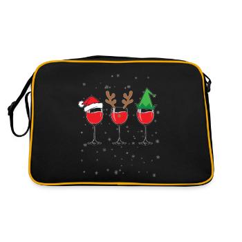 Wine Lovers Noël Chapeau de Noël Tenue Noël - Sac Retro - noir/or - Dos