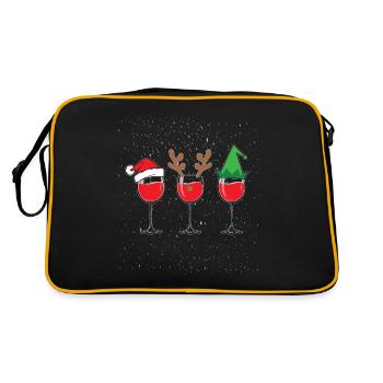 Wine Lovers Noël Chapeau de Noël Tenue Noël - Sac Retro - noir/or - Dos