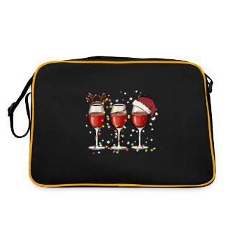 Wine Lovers Noël Chapeau de Noël Tenue Noël - Sac Retro - noir/or - Dos
