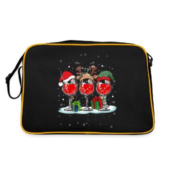 Wine Lovers Noël Chapeau de Noël Tenue Noël - Sac Retro - noir/or - Dos