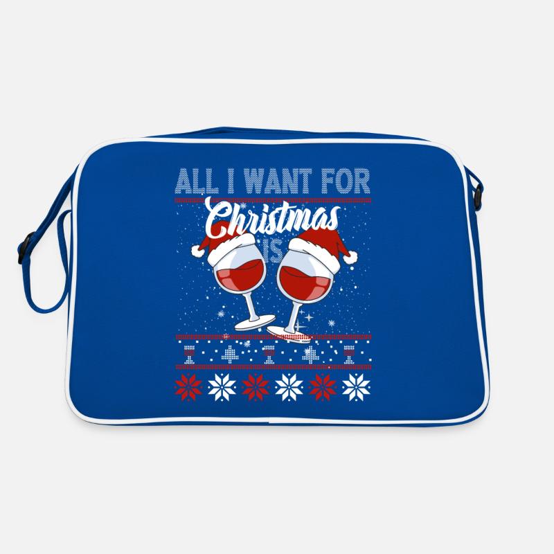 All I fallow for Christmas is WINE Retro Bag