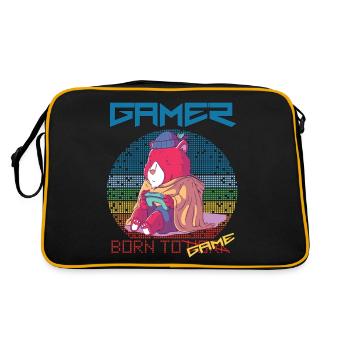 Jeux vidéo amusants de joueur nés pour jouer au jeu rétro - Sac Retro - noir/or - Dos