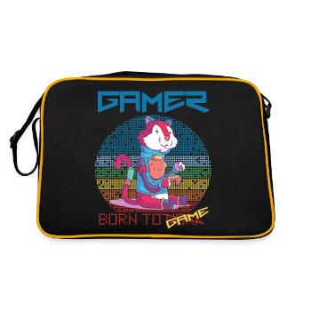 Jeux vidéo Drôle de joueur né pour jouer Jeu Rétro - Sac Retro - noir/or - Dos