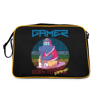 Jeux vidéo Drôle de joueur né pour jouer Jeu Rétro - Sac Retro - noir/or - Dos