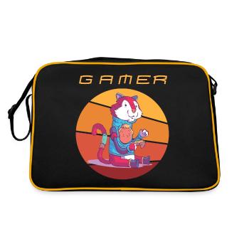 Gamer Retro Jeux Vidéo Jeux Vintage Funny Consol - Sac Retro - noir/or - Dos