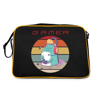 Video Games Retro Gamer Console Games Funny Games - Retro Tasche - Schwarz/Gold - Hinten