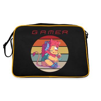 Drôle Jeux vidéo Jeux Retro Console Jeux Lion Gamer G - Sac Retro - noir/or - Dos