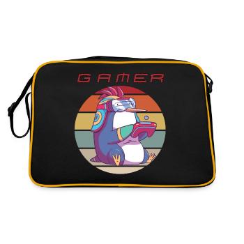 Jeux vidéo drôles Jeux de console rétro Penguin Jeu - Sac Retro - noir/or - Dos
